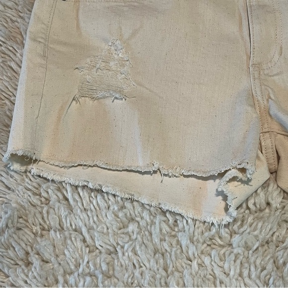 Banana Republic Shorts Womens Size 30 Tan Beige Cut Off Jean Shorts Denim - Picture 7 of 10